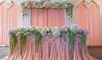 Сватба тъкани за декорация на зала