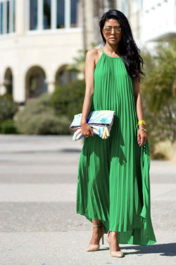 Какво да облека зелена рокля