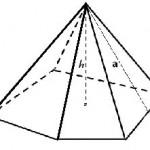 Каква е височината на регулярна шестоъгълна пирамида