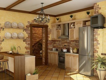 Кухненски дизайн с камък Кухненски дизайн с камък