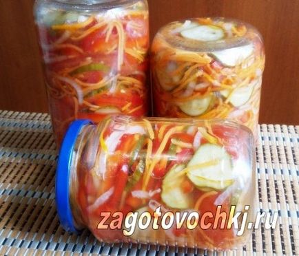 Салата от краставици домати и пипер