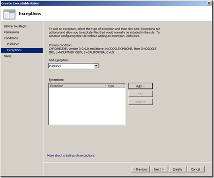 AppLocker в Windows 7 (Компютърна конфигурация & GT; политики и GT) AppLocker В Windows 7