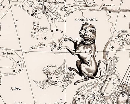 Big куче (съзвездие) (голям Atlas Uranographia) Голямо куче (съзвездието)