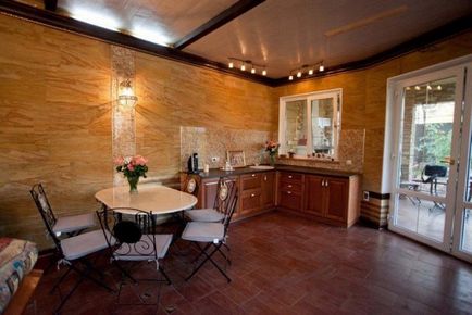Как да се украсяват стената в кухнята, изберете декоративен материал, интериор снимка