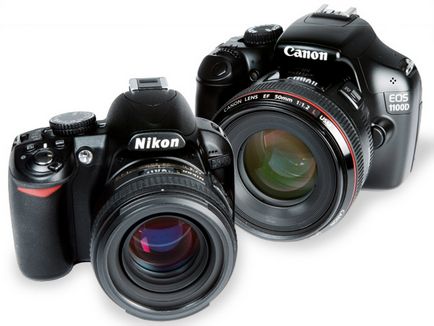 Кое е по-добре Nikon или Canon SLR фотоапарат по-добър