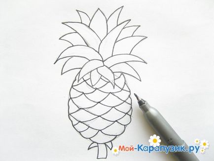 Как да се направи етапи молив ананас