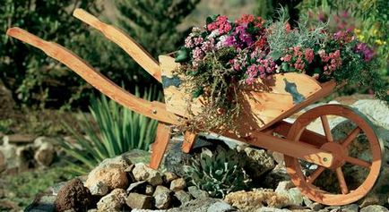 Как да се украсяват градината (41 снимки) проектира свои ръце, украсени с цветя и импровизирани средства,