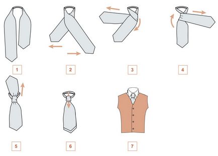 Както вратовръзка шал (вратовръзка) човек - процес 3