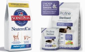 Храна за котки стерилизирани и кастрирани котки, уебсайт 