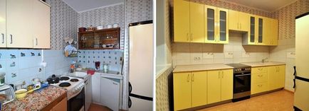 Кухня преди и след ремонт