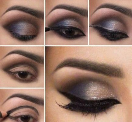 Грим Smokey Eyes за кафяви очи картина, инструкции стъпка по стъпка