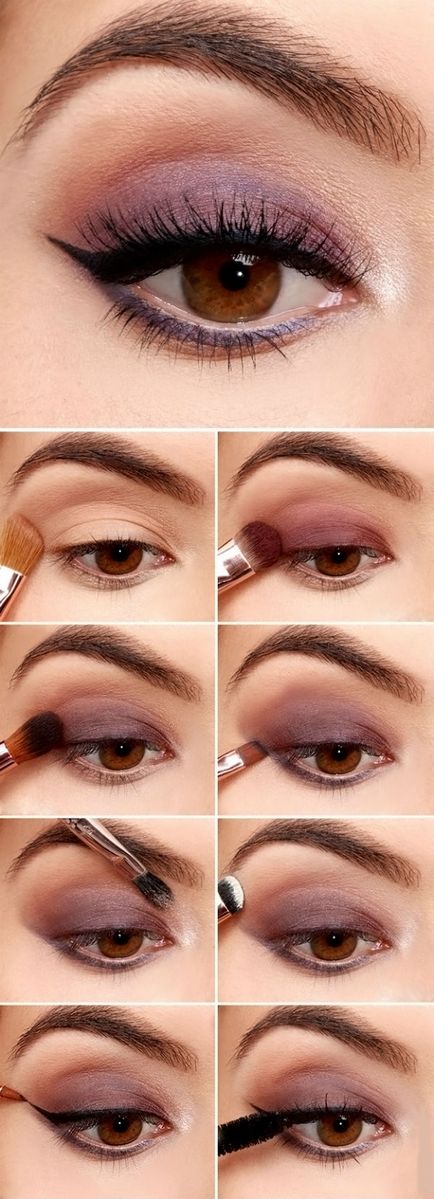 Грим Smokey Eyes за кафяви очи картина, инструкции стъпка по стъпка