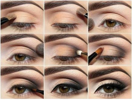 Грим Smokey Eyes за кафяви очи картина, инструкции стъпка по стъпка