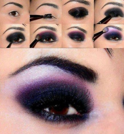 Грим Smokey Eyes за кафяви очи картина, инструкции стъпка по стъпка