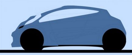 Автомобилът на бъдещето - чертеж (нов слой Създаване) Автомобилът на бъдещето - рисунка