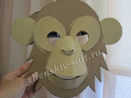 Monkey маска за новата година със собствените си ръце, майсторски клас със снимки