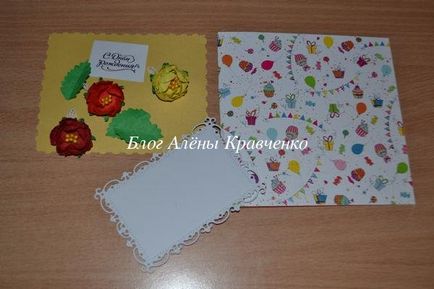 Картички с цветя със собствените си ръце от майстор хартия клас в krapbuking стил блог Алена Кравченко