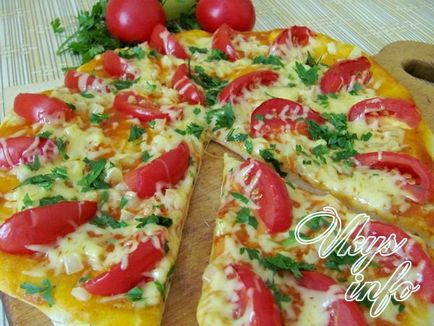 Пица с пиле и домати рецепта със снимка