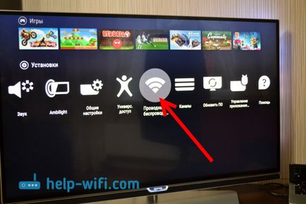 TV Philips се свързват към Интернет чрез мрежовия кабел (LAN), чрез рутер