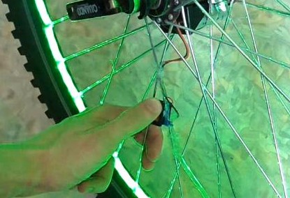 Backlight LED велосипед ръководство панделка, снимки