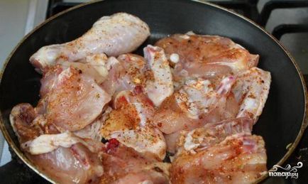 Запържете пиле със сос - стъпка по стъпка рецепта със снимки на