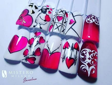 110 нокти дизайн идеи за Свети Валентин