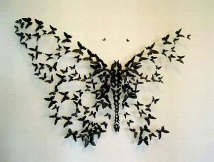 Пеперуди на стената снимка, шаблон