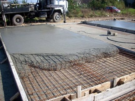 Бетониране платформа как да настроите в бетон с ръцете си