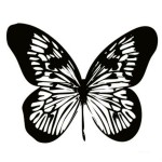 Декор стена пеперуди с техните ръце шаблони, шаблони за рязане на хартия, снимки
