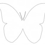 Декор стена пеперуди с техните ръце шаблони, шаблони за рязане на хартия, снимки