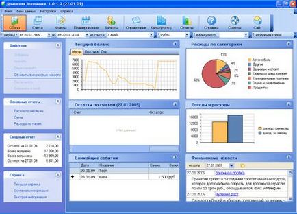 Начало икономика - програма за отчитане на личните финанси