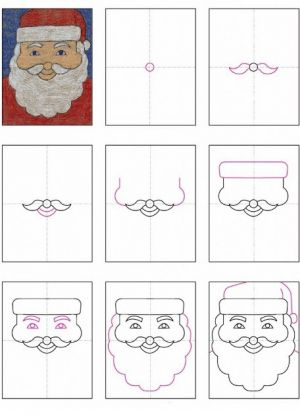 Как да нарисувате Дядо Коледа