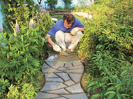 Как да си направим евтин път градина със собствените си ръце избора на материали и инструкции за инсталиране