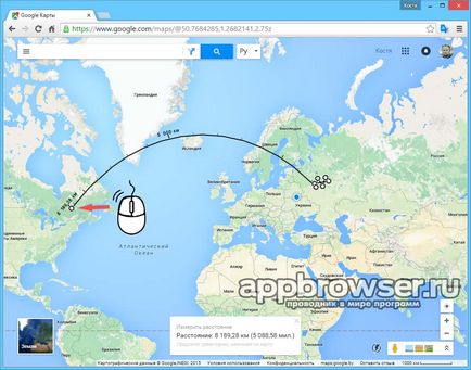 Google Карти - как да се измери разстоянието