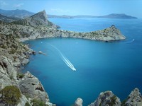 Море в Крим - Кримската крайбрежие, плажове (морето е плитко) Море в Крим - Кримската крайбрежие плажове