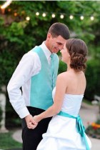 Осъществяване на търг в цвят мента сватбата - сватбени съвети