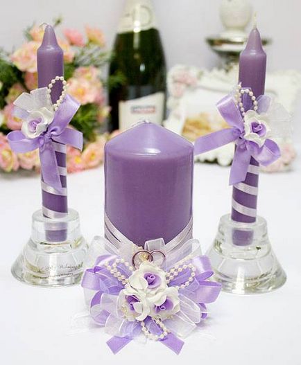 Оригиналният сватбата в лилав цвят или малки неща, за да ви помогне да направите празник светъл и