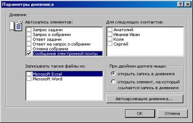 Основни характеристики на Microsoft Office Outlook