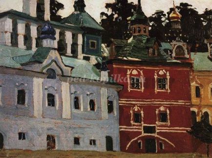 Рисуване етапи Пролетен пейзаж (пейзаж) Етапа на изтегляне на пролетта пейзаж