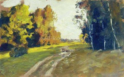 Рисуване етапи Пролетен пейзаж (тираж) Етапа на изтегляне на пролетта пейзаж