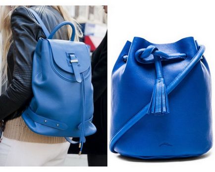 От какво да облека синята чанта е тенденция е много проста! снимка