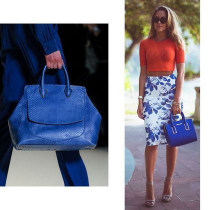 От какво да облека синята чанта е тенденция е много проста! снимка