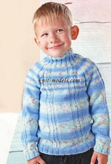 Пуловер за момче модел за плетене на 1-2 години, 5-6 години, фото и видео семинари