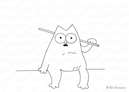 Научете как да се направи забавен молив котка на котка Саймън Саймън