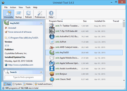 Uninstall Tool - чисто премахване на програми (инструмент) Uninstall Tool - чисти Remove Programs