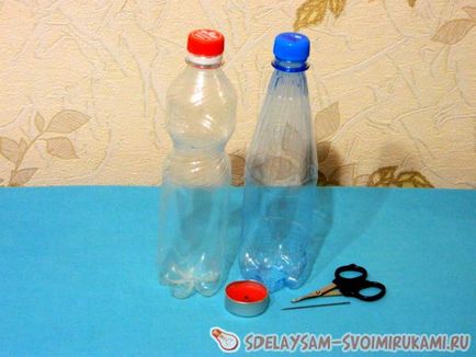 Вази от пластмасова бутилка, майсторски клас със собствените си ръце