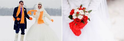 Зимна сватба фотосесия - идеята за снимане на открито, фото и видео