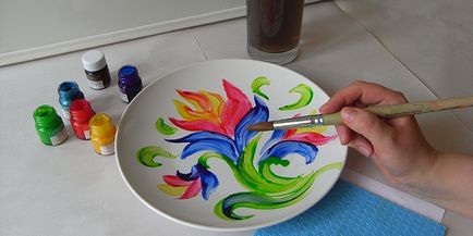 Акрилни бои да рисува върху платно и пирони уроци за начинаещи