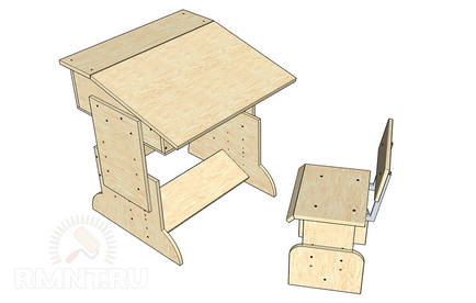 Детски мебели ръцете дървена маса