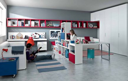 Дизайн на детето стая за две деца от различен стил пола и дизайн (50 снимки)